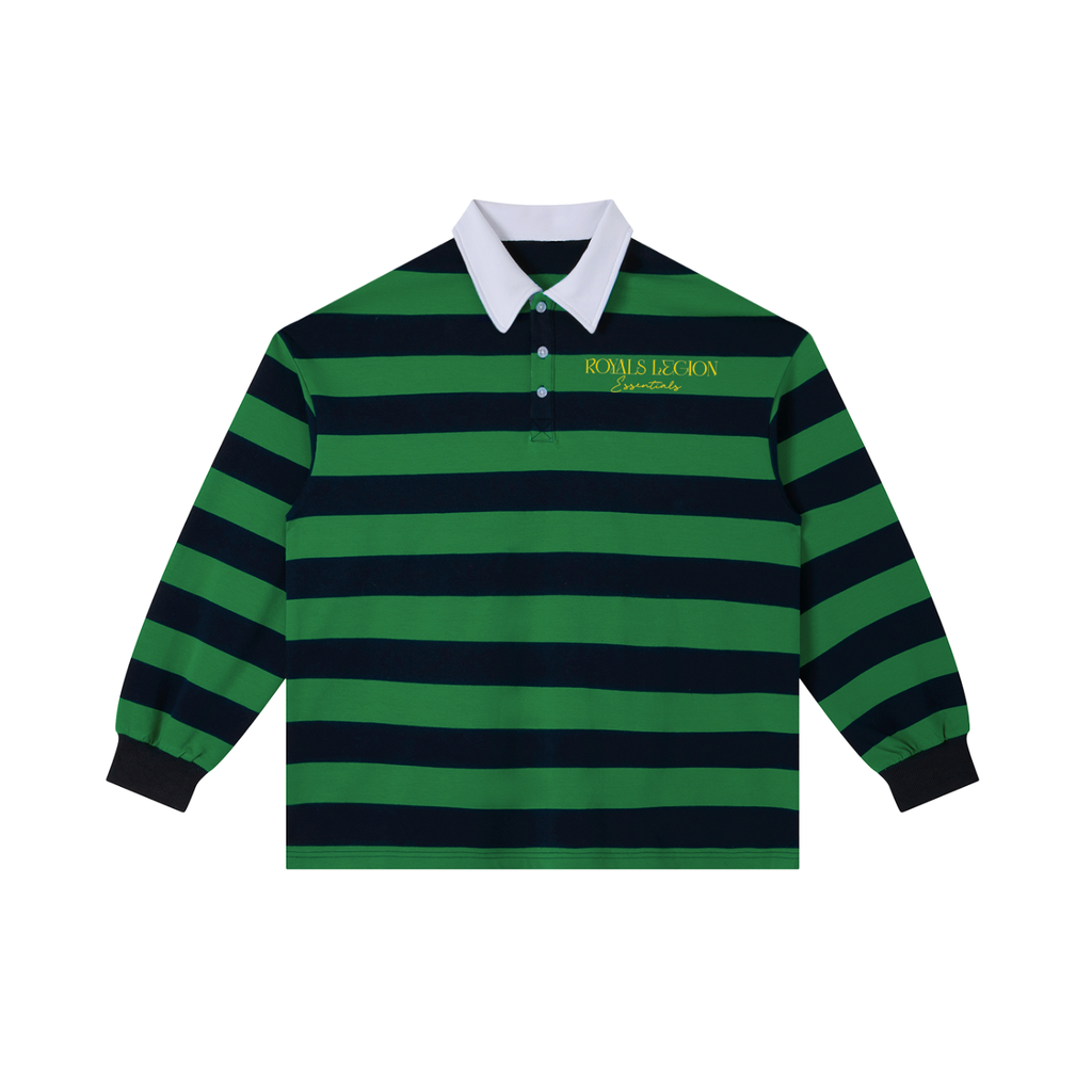 Color Block Stripe Polo Shirt